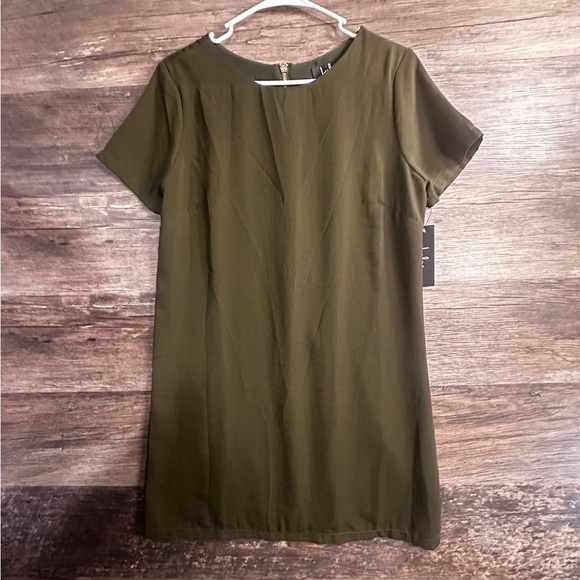 Lulu's Olive Green Short Sleeve Dress - Picture 1 of 9